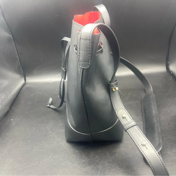 Teddy Blake Elisa Bucket Bag and Wallet Black and Red Lining - Picture 7 of 9